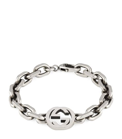 gucci lock bracelet|sterling silver interlocking g bracelet.